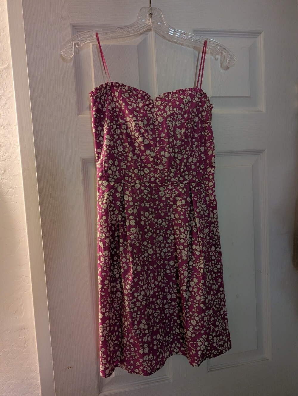 Magenta Floral Strapless Sundress